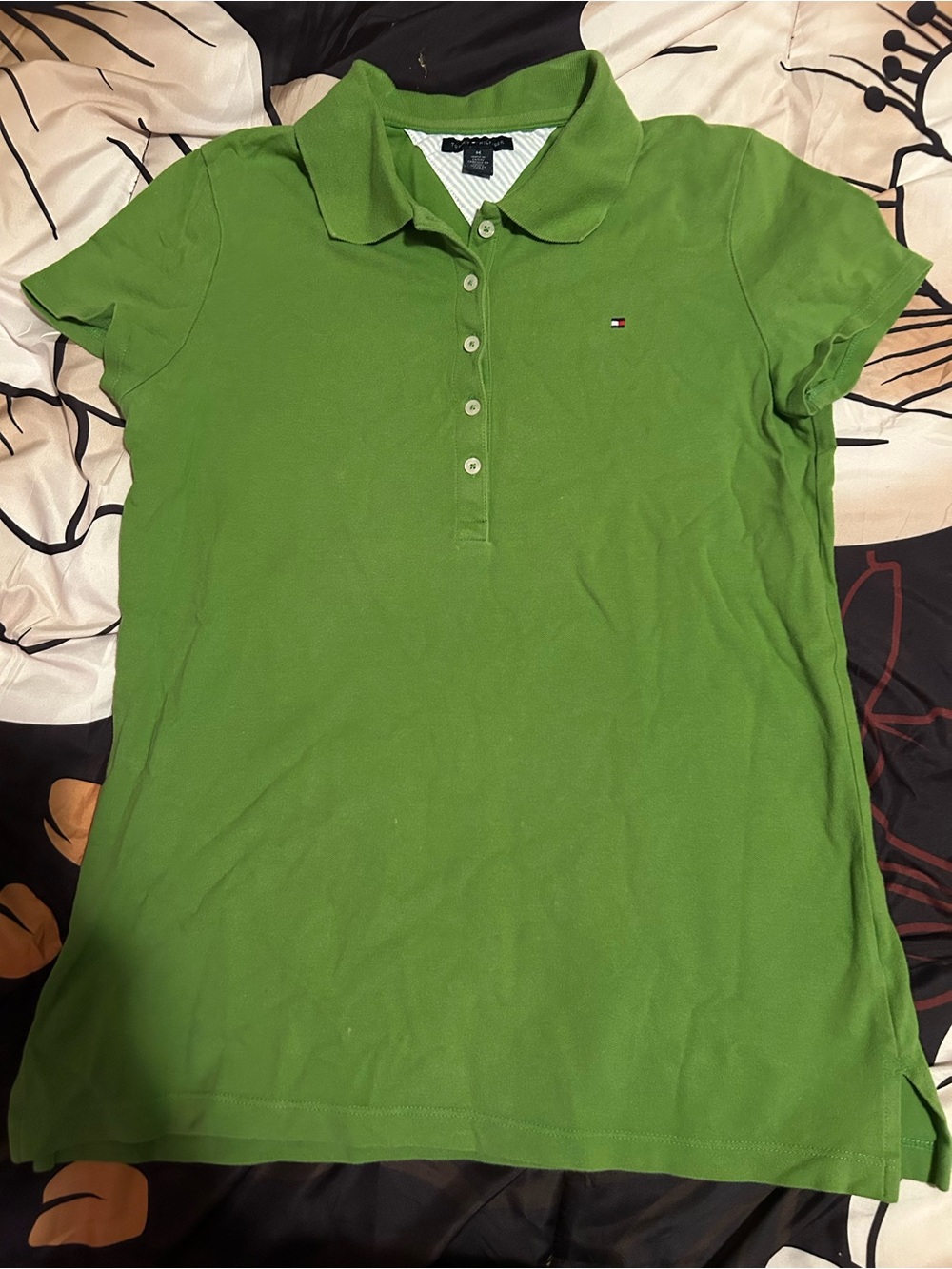 Tommy Hilfiger Green Short-Sleeve Button Polo